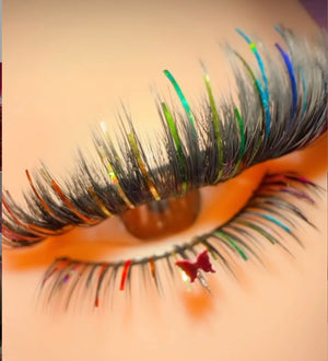 Load image into Gallery viewer, Tinsel Coloured Lashes | Mix 8 Colours
