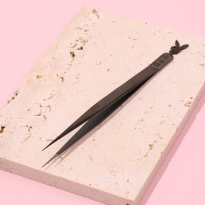 Load image into Gallery viewer, Black Rabbit Lash Tweezers - Fiber Tip
