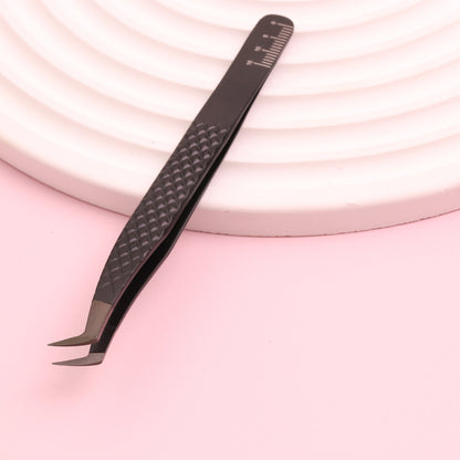 Matte Black Lash Tweezers - Fiber Tip