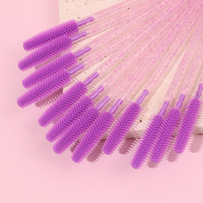 Glitter Silicone Lash Wands | 50 pcs